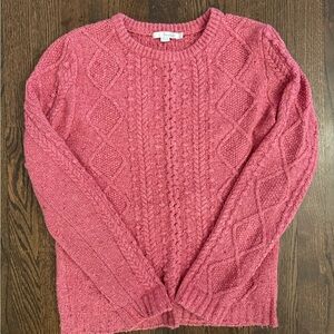 Boden Rose Wool Cable Knit Sweater size 10